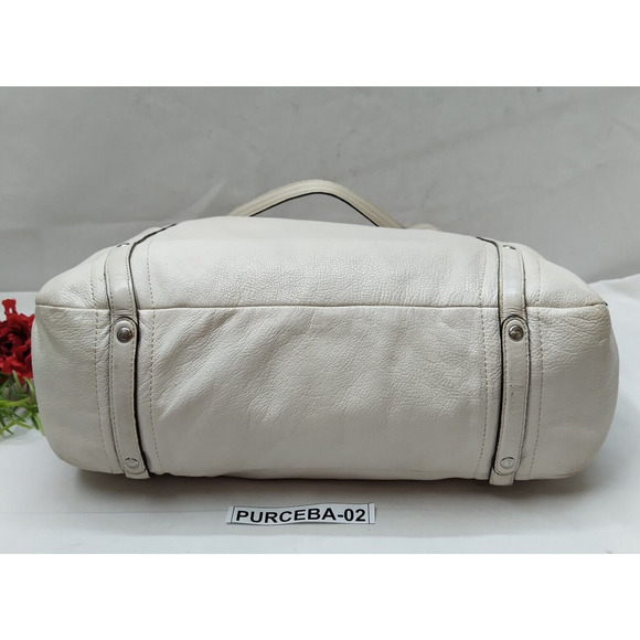 Coach Audrey White Leather Double Handle Large Tote Shoulder Bag - Picture 7 of 16